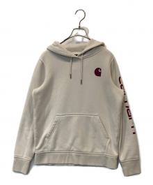 CarHartt（カーハート）の古着「Relaxed Fit Midweight Logo Hoodie リラックスト フィット ミッドウェイト ロゴ フーディ TS0288-W」｜ライトグレー