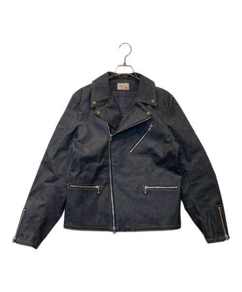 graphzero（グラフゼロ）Graphzero (グラフゼロ) ダブルライダースジャケット インディゴ サイズ:Lの古着・服飾アイテム
