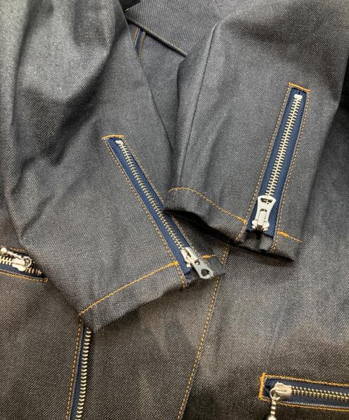 graphzero（グラフゼロ）Graphzero (グラフゼロ) ダブルライダースジャケット インディゴ サイズ:Lの古着・服飾アイテム