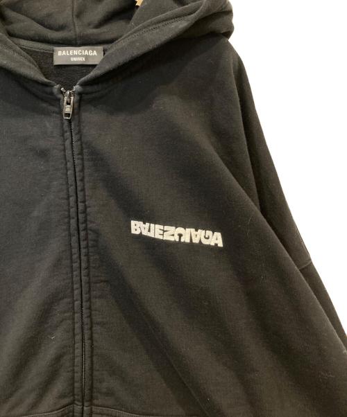BALENCIAGA（バレンシアガ）BALENCIAGA (バレンシアガ) 21AW ジップパーカー　674719 TLVB4 ブラック サイズ:３の古着・服飾アイテム