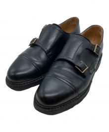 PARABOOT（パラブーツ）の古着「ダブルモンクストラップレザーシューズ 74243」｜ブラック