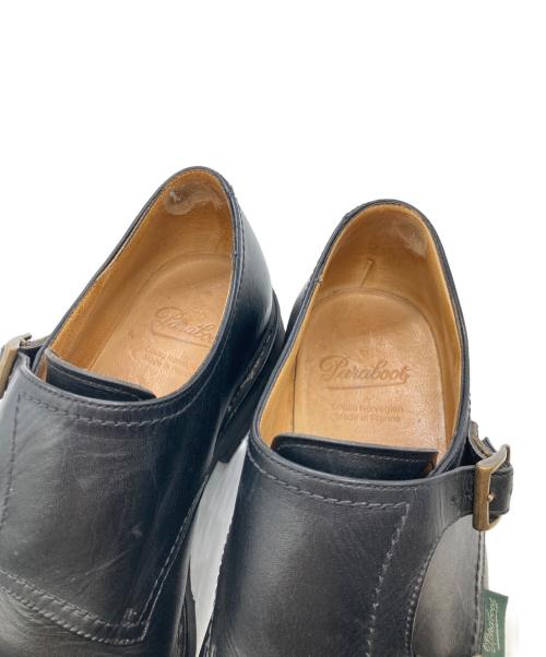PARABOOT（パラブーツ）PARABOOT (パラブーツ) ダブルモンクストラップレザーシューズ 74243 ブラック サイズ:6の古着・服飾アイテム