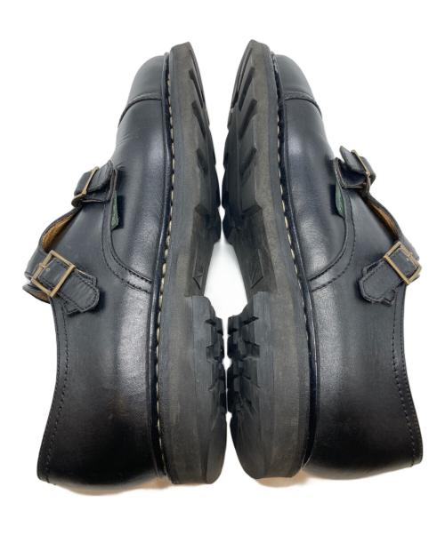 PARABOOT（パラブーツ）PARABOOT (パラブーツ) ダブルモンクストラップレザーシューズ 74243 ブラック サイズ:6の古着・服飾アイテム
