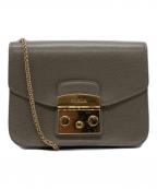 FURLAフルラ）の古着「METROPOLIS CHAIN SHOULDER BAG メトロポリス チェーン ショルダー バッグ G6400/B5」｜グレー