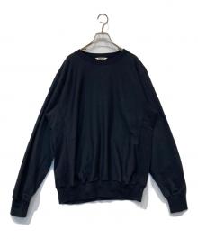 AURALEE（オーラリー）の古着「ELASTIC HIGH GAUGE SWEAT P/O エラスティック ハイゲージ スウェット プルオーバー A26SP02NU」｜ブラック