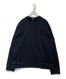 VALENTINO（ヴァレンティノ）の古着「ロックスタッズ スウェット NV0MF03U3TV」｜ブラック