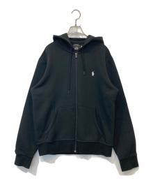 POLO RALPH LAUREN（ポロ・ラルフローレン）の古着「ワンポイント フルジップ パーカー　RL710888282」｜ブラック