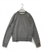 Maison Margielaメゾンマルジェラ）の古着「カウレザーエルボーパッチスウェットプルオーバー S50GU0090 S25368」｜グレー