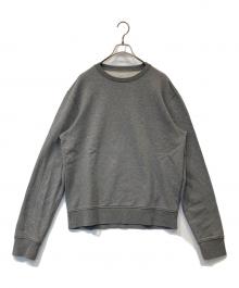 Maison Margiela（メゾンマルジェラ）の古着「カウレザーエルボーパッチスウェットプルオーバー S50GU0090 S25368」｜グレー