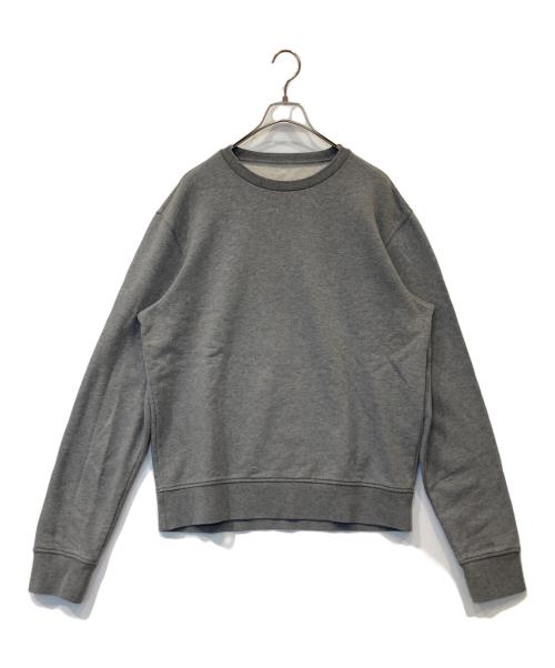 Maison Margiela（メゾンマルジェラ）Maison Margiela (メゾンマルジェラ) カウレザーエルボーパッチスウェットプルオーバー S50GU0090 S25368 グレー サイズ:50の古着・服飾アイテム