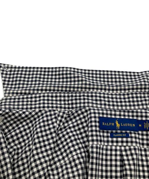 RALPH LAUREN（ラルフローレン）RALPH LAUREN (ラルフローレン) ギンガムチェックシャツ ブラック×ホワイト サイズ:Mの古着・服飾アイテム