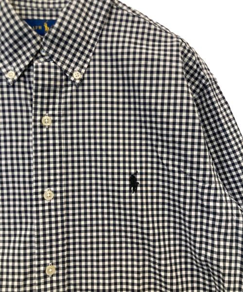 RALPH LAUREN（ラルフローレン）RALPH LAUREN (ラルフローレン) ギンガムチェックシャツ ブラック×ホワイト サイズ:Mの古着・服飾アイテム