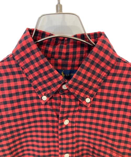 RALPH LAUREN（ラルフローレン）RALPH LAUREN (ラルフローレン) ギンガムチェックシャツ レッド×ブラック サイズ:Mの古着・服飾アイテム