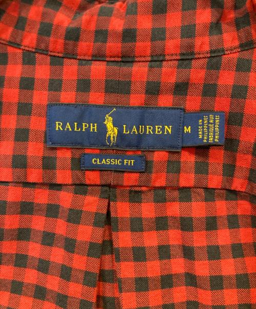 RALPH LAUREN（ラルフローレン）RALPH LAUREN (ラルフローレン) ギンガムチェックシャツ レッド×ブラック サイズ:Mの古着・服飾アイテム