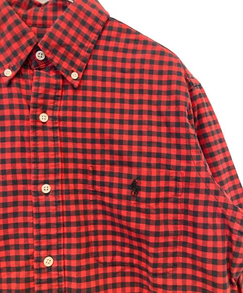 RALPH LAUREN（ラルフローレン）RALPH LAUREN (ラルフローレン) ギンガムチェックシャツ レッド×ブラック サイズ:Mの古着・服飾アイテム