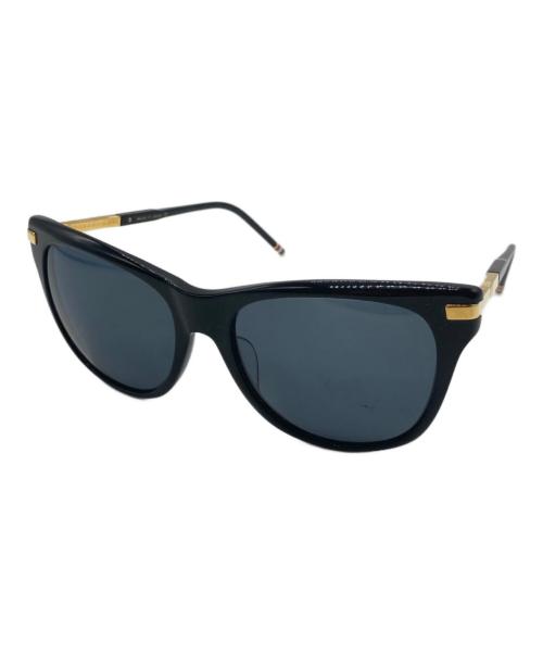 THOM BROWNE. NEW YORK（トムブラウン ニューヨーク）THOM BROWNE. NEW YORK (トムブラウン ニューヨーク) サングラス TB-506-A-BLK-GOLD-56 ブラック サイズ:SIZE 56□18 137の古着・服飾アイテム