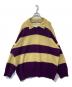 DAIRIKU（ダイリク）の古着「Lager Border Knit ラガー・ボーダー・ニット 23SS K-4」｜イエロー×パープル