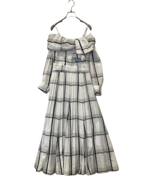 Snidel（スナイデル）Snidel (スナイデル) ビッグリボンシャツワンピース SWFO261122 ホワイトの古着・服飾アイテム