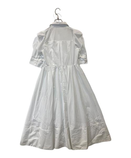 Snidel（スナイデル）Snidel (スナイデル) Sustainableフリルデザインシャツワンピース SWFO261154 ホワイトの古着・服飾アイテム