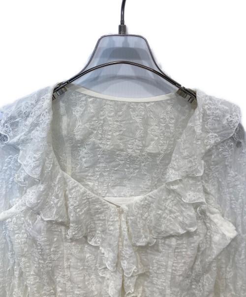 Snidel（スナイデル）Snidel (スナイデル) 26SS カットレースフリルプルオーバー　SWCT261210 ホワイト サイズ:Fの古着・服飾アイテム