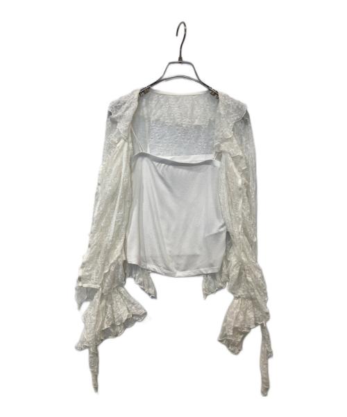 Snidel（スナイデル）Snidel (スナイデル) 26SS カットレースフリルプルオーバー　SWCT261210 ホワイト サイズ:Fの古着・服飾アイテム