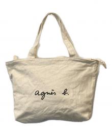 agnes b voyage（アニエスベーボヤージュ）の古着「ロゴトートバッグ GO03」｜ベージュ