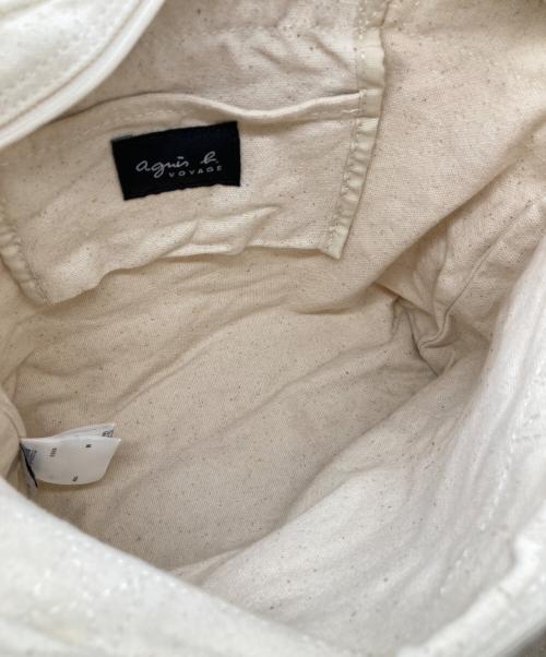 agnes b voyage（アニエスベーボヤージュ）agnes b voyage (アニエスベーボヤージュ) ロゴトートバッグ GO03 ベージュの古着・服飾アイテム