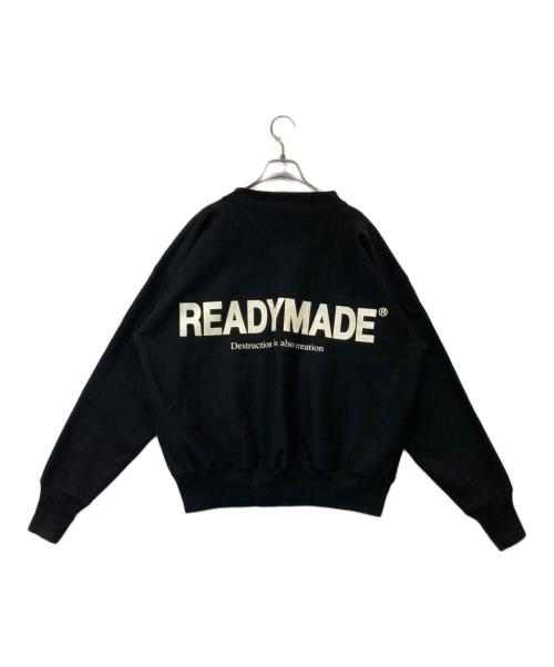 READYMADE（レディメイド）READYMADE (レディメイド) M-NECK SWT SMILE モックネック スウェット スマイル RE-CO-BK-00-00-246 ブラック サイズ:Sの古着・服飾アイテム