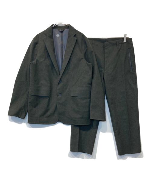 DESCENTE PAUSE（デサントポーズ）DESCENTE PAUSE (デサントポーズ) WOOL MIX JACKET セットアップ　DLMQJF31 グレー サイズ:Mの古着・服飾アイテム
