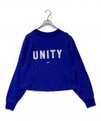 Americanaアメリカーナ）の古着「UNITY コットンレーヨン フットボール ジャージ カットソー」｜ブルー