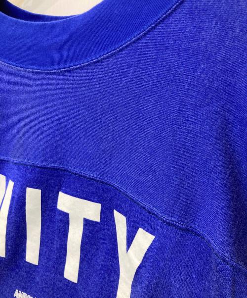 Americana（アメリカーナ）Americana (アメリカーナ) UNITY コットンレーヨン フットボール ジャージ カットソー ブルー サイズ:FREEの古着・服飾アイテム