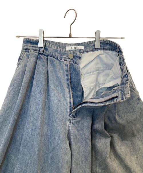 Snidel（スナイデル）Snidel (スナイデル) ワイドデニムパンツ SWFP252134 インディゴ サイズ:1の古着・服飾アイテム
