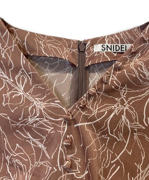 Snidel（スナイデル）Snidel (スナイデル) ラインンフラワーウエストギャザーワンピース　SWFO214206 ピンク サイズ:1の古着・服飾アイテム