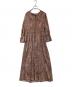 Snidel（スナイデル）の古着「ラインンフラワーウエストギャザーワンピース　SWFO214206」｜ピンク