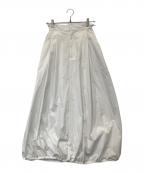 SIWEMシウム）の古着「DRAWSTRING BALLOON SKIRT ドローストリング バルーン スカート si23ss19235」｜ホワイト