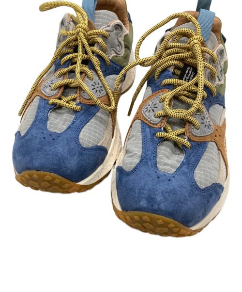 Flower MOUNTAIN（フラワーマウンテン）flower mountain (フラワーマウンテン) WAVES Light blue/Beige ウェーブス ライトブルー／ベージュ 	FM126003 ブラウン×ブルー サイズ:26cmの古着・服飾アイテム