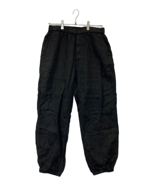 CAHLUMN（カウラム）CAHLUMN (カウラム) LINEN GYM TAPERED PANT リネン ジム テーパード パンツ 243-1457 ブラック サイズ:Lの古着・服飾アイテム