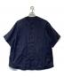 CAHLUMN（カウラム）の古着「Linen Baseball Shirt リネン ベースボール シャツ 241-1067」｜ネイビー