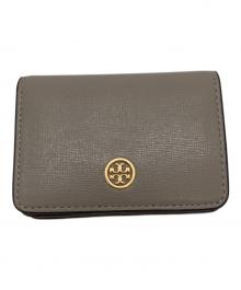 TORY BURCH（トリーバーチ）の古着「カードケース 10009171」｜ライトグレー×ピンク