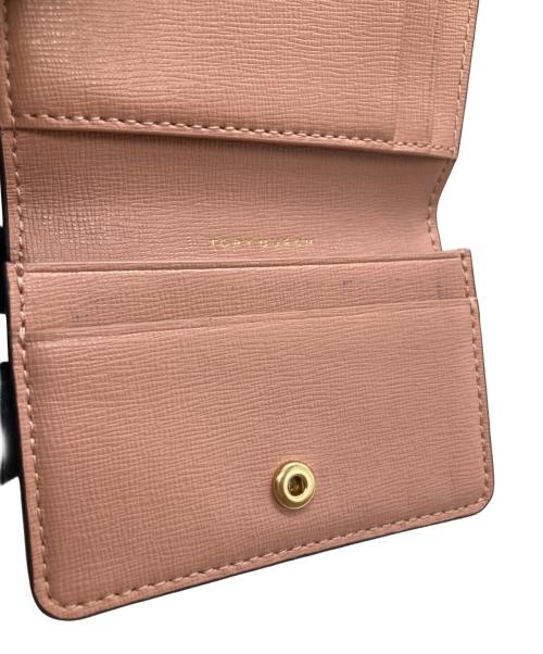 TORY BURCH（トリーバーチ）TORY BURCH (トリーバーチ) カードケース 10009171 ライトグレー×ピンクの古着・服飾アイテム