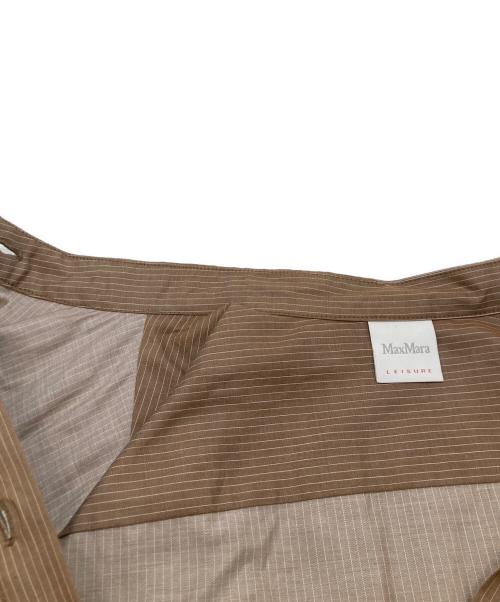 MaxMara LEISURE（マックスマーラレジャー）MaxMara LEISURE (マックスマーラレジャー) コットンストライプシャツワンピース　322102166 ブラウン サイズ:42の古着・服飾アイテム