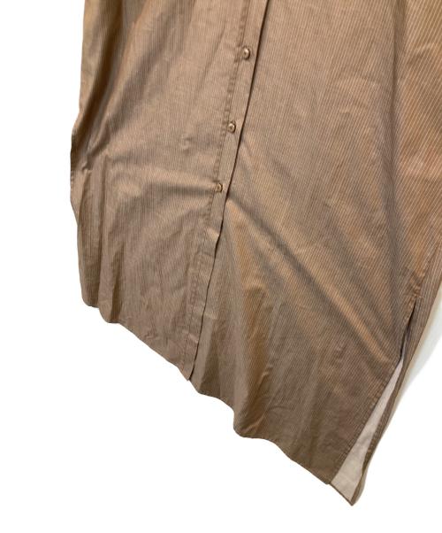 MaxMara LEISURE（マックスマーラレジャー）MaxMara LEISURE (マックスマーラレジャー) コットンストライプシャツワンピース　322102166 ブラウン サイズ:42の古着・服飾アイテム