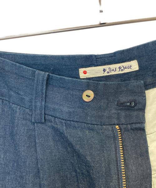 Pal'las Palace（パラスパレス）Pal'las Palace (パラスパレス) コットンダンガリータックワイドパンツ インディゴ サイズ:3の古着・服飾アイテム