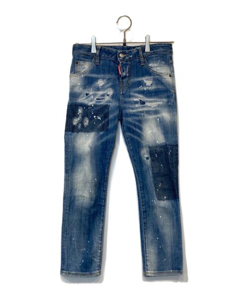 DSQUARED2（ディースクエアード）DSQUARED2 (ディースクエアード) Cool Girl Cropped Jean クール ガール クロップド ジーンズ S72LB0198 インディゴ サイズ:34の古着・服飾アイテム