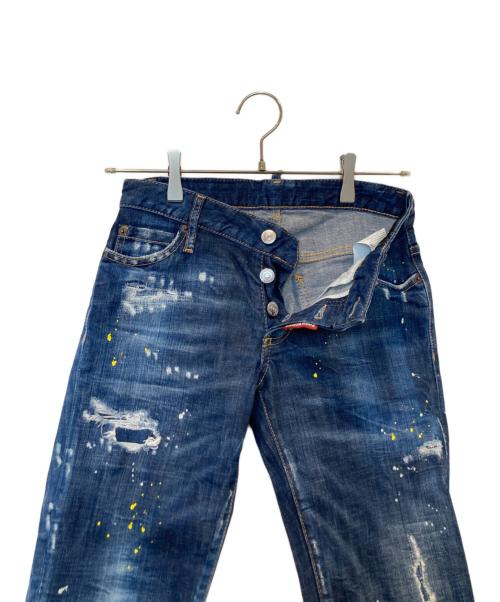 DSQUARED2（ディースクエアード）DSQUARED2 (ディースクエアード) Jennifer Cropデニムパンツ S72LB0206 インディゴ サイズ:34の古着・服飾アイテム