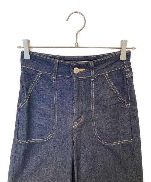 Something（サムシング）SOMETHING (サムシング) LISAレースアップワイドデニムパンツ SEA580 インディゴ サイズ:Sの古着・服飾アイテム