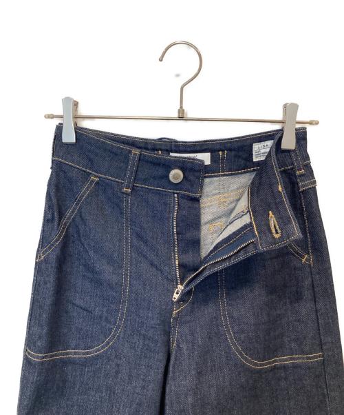 Something（サムシング）SOMETHING (サムシング) LISAレースアップワイドデニムパンツ SEA580 インディゴ サイズ:Sの古着・服飾アイテム