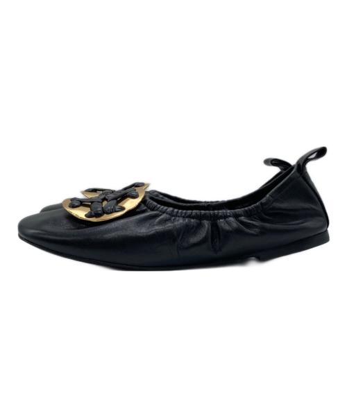 TORY BURCH（トリーバーチ）TORY BURCH (トリーバーチ) フラットシューズ 140262 ブラック サイズ:5 1/2 Mの古着・服飾アイテム