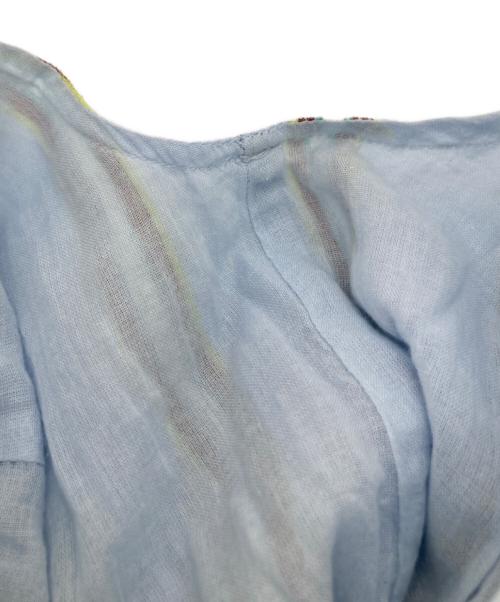 ne quittez pas（ヌキテパ）ne quittez pas (ヌキテパ) ストライプ ノースリーブワンピース　010521GQ6 スカイブルー サイズ:Ｓの古着・服飾アイテム