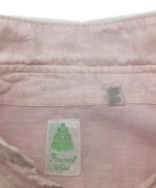 finamore（フィナモレ）finamore (フィナモレ) リネンシャツ ピンク サイズ:38の古着・服飾アイテム